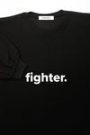 Black & White Fighter Sweatshirt - Waist Length