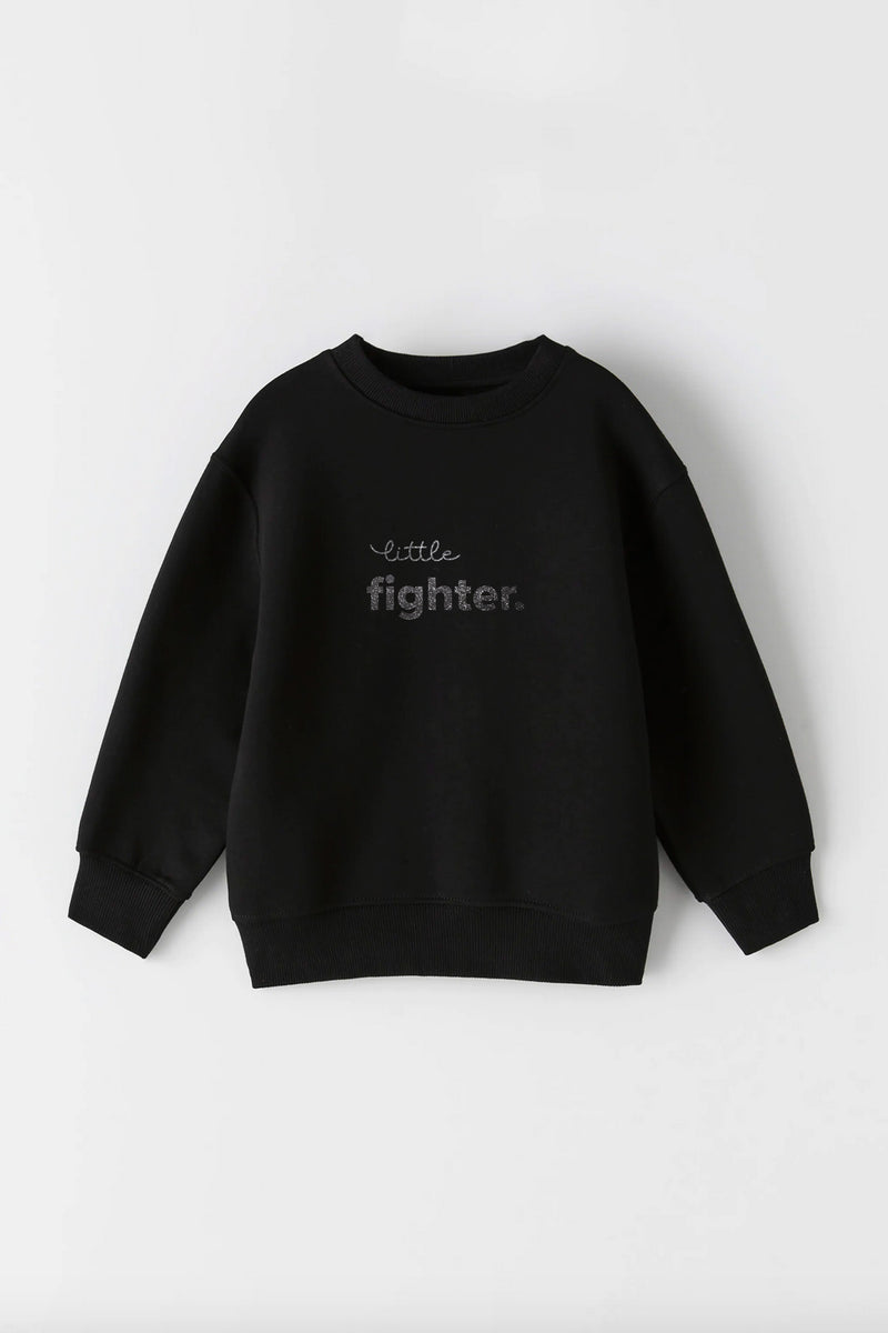 Little Fighter Sweatshirt - Black Glitter