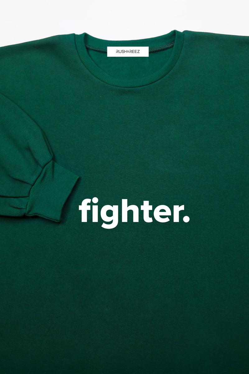 Emerald & White Fighter Sweatshirt