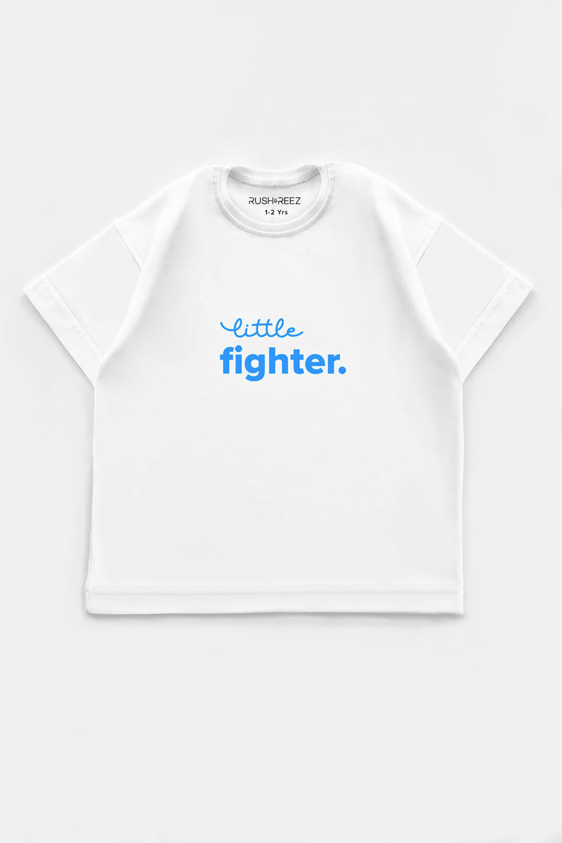 Little Fighter Tshirt - White & Blue