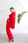 Relaxed Tailored Blazer - Red