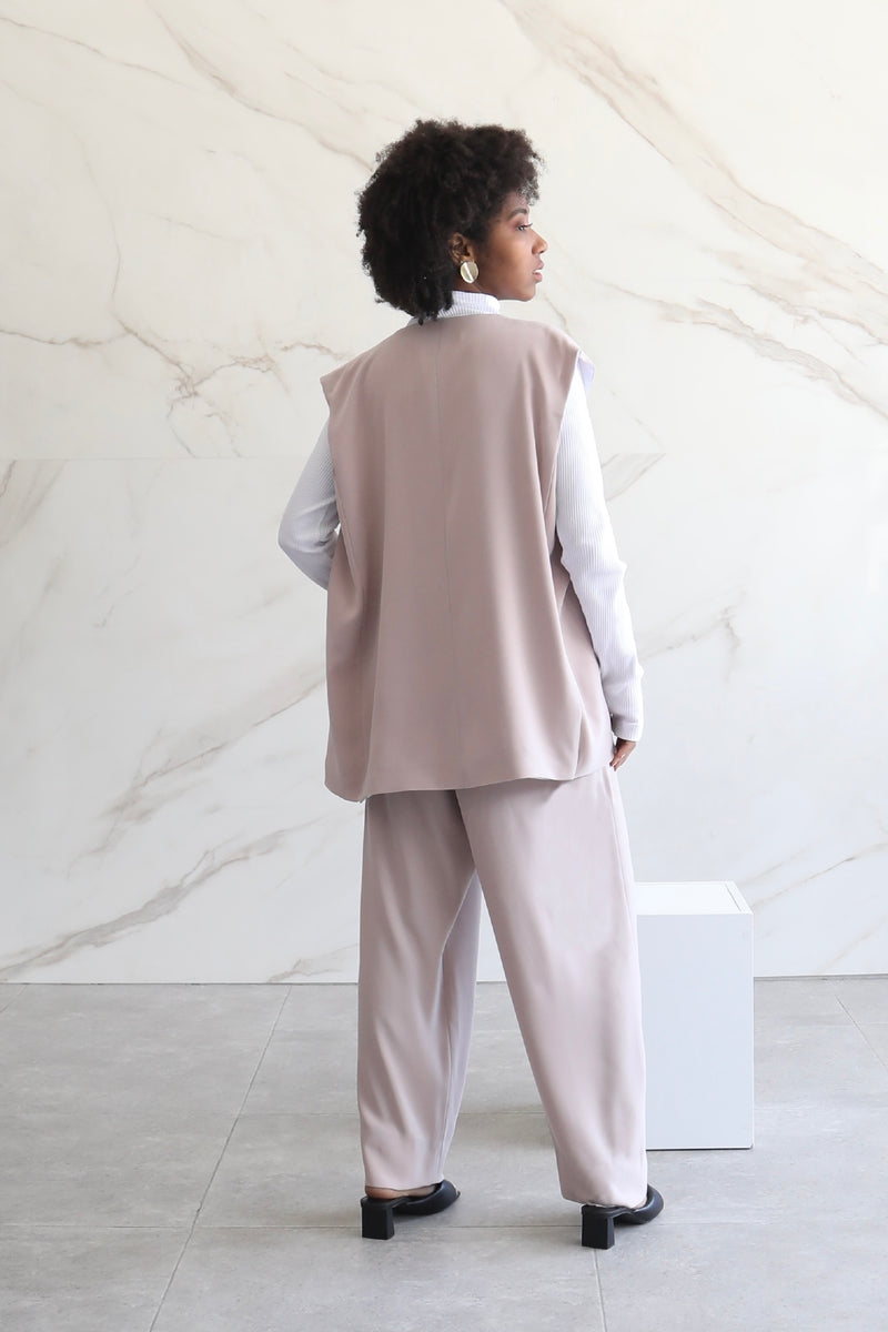 Kai Highwaist Trousers - Nude