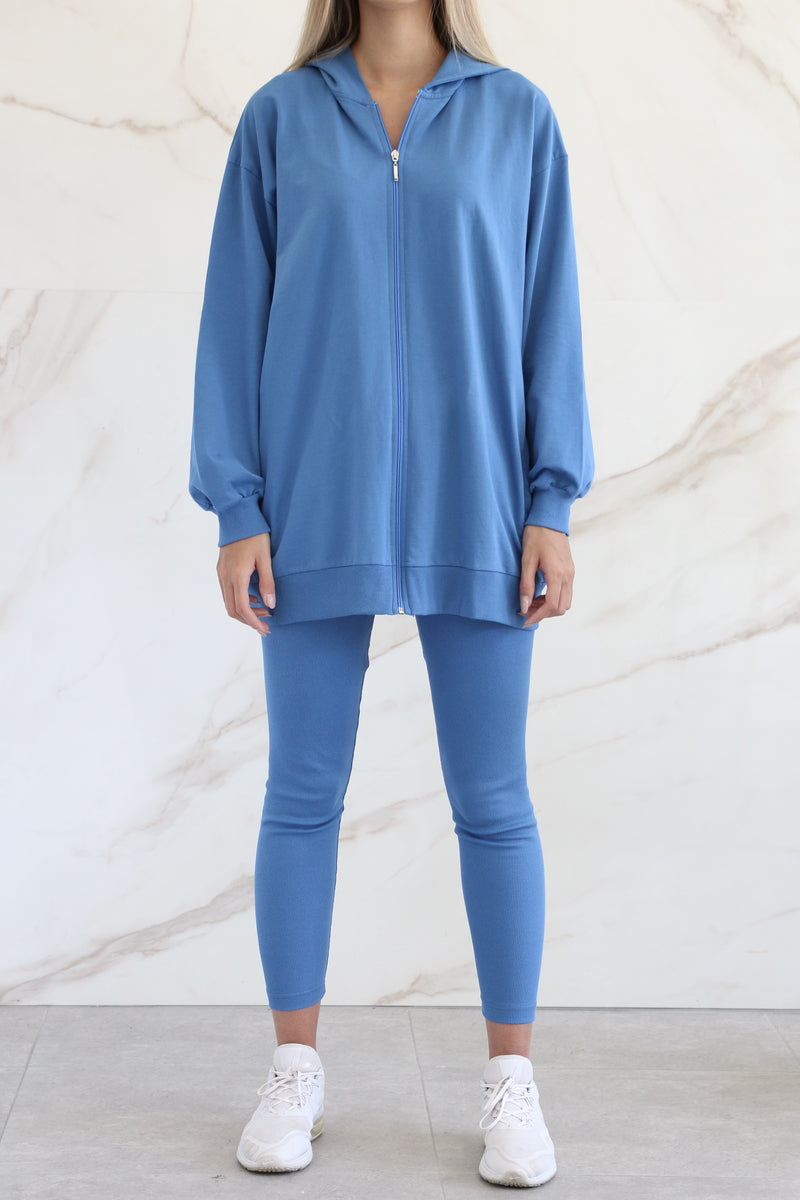 Light Super Oversized Jacket- Sapphire