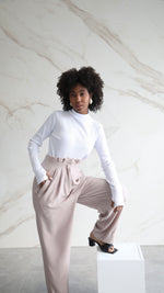 Kai Highwaist Trousers - Nude