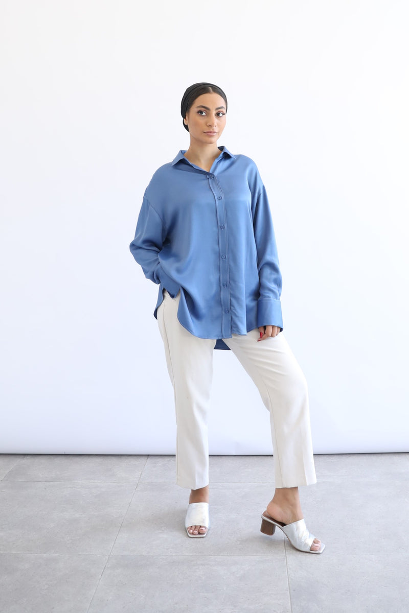 Flowy Shirt - Belize Blue