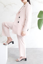 Relaxed Tailored Blazer - Nude