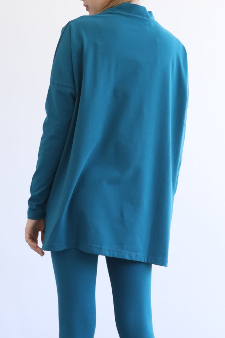 Cotton Lounge Legging Set - Teal