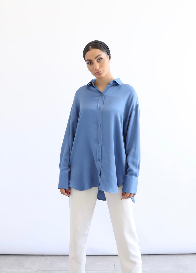 Flowy Shirt - Belize Blue