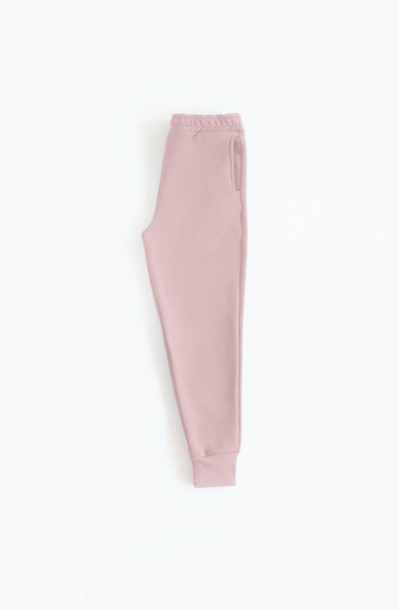 Heavy Ribbed Sweatpants - Marshmallow Pink