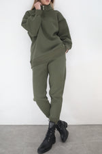 Heavy Ribbed Sweatpants - Military