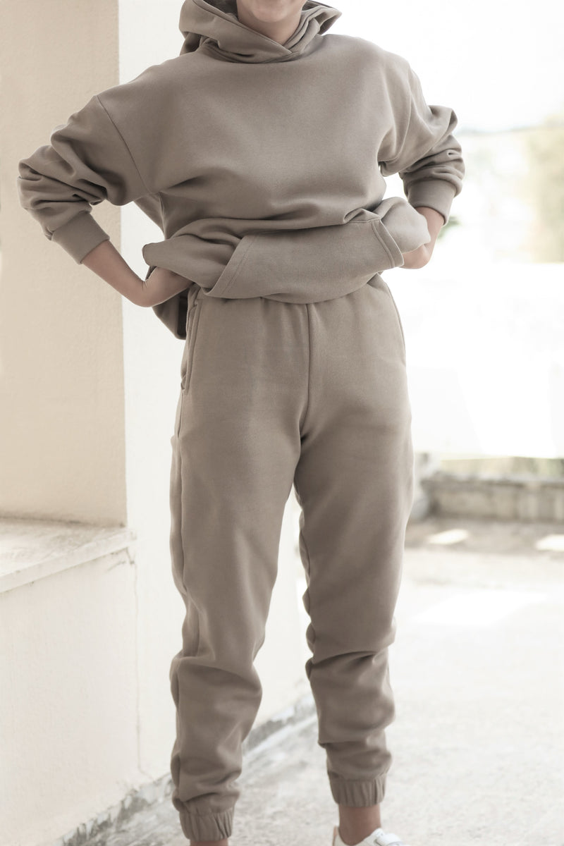Heavy Basic Sweatpants - Taupe