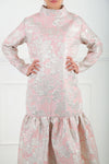 Pink Alya Jacquard Maxi Dress