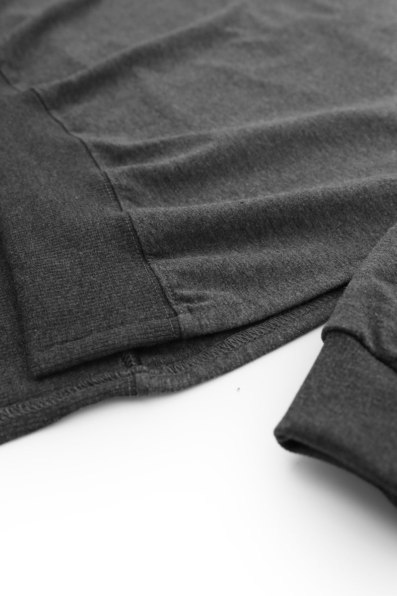 Anya Slit Sweatshirt in Charcoal