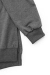 Anya Slit Sweatshirt in Charcoal