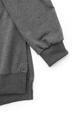 Anya Slit Sweatshirt in Charcoal