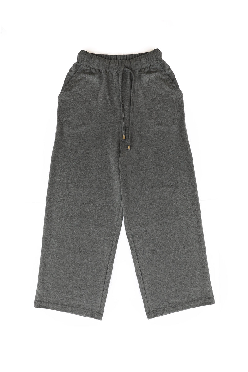 Wide Sweatpants in Charcoal